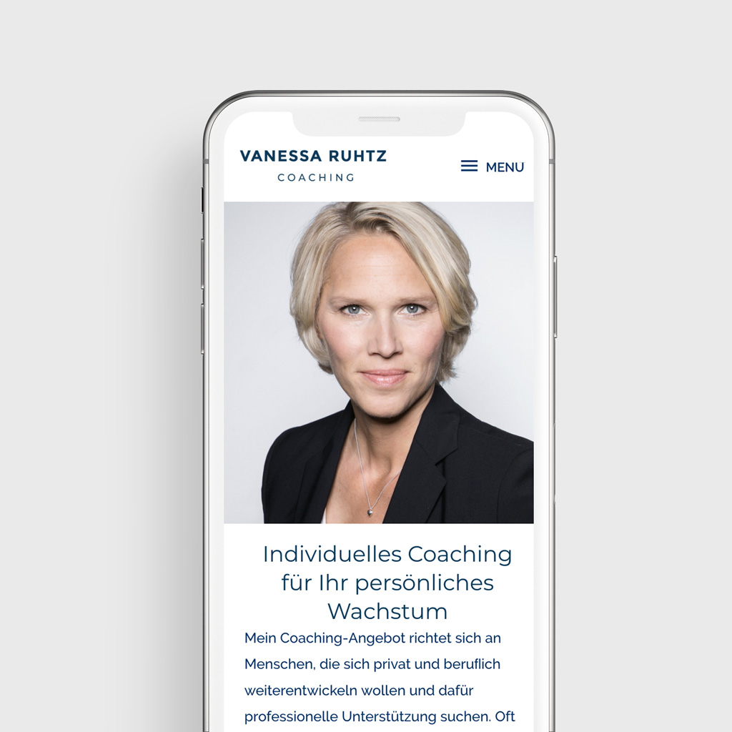 Responsive Website | Individuelles Coaching; Vanessa Ruhtz